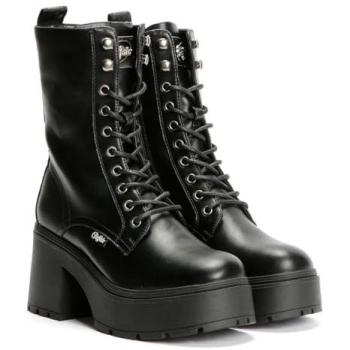 Buffalo Mila bottines à lacets pour femmes en noir