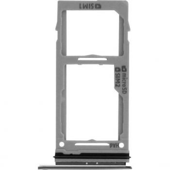 Supporto Scheda SIM e Micro SD per Samsung Galaxy S9 Grigio Scuro