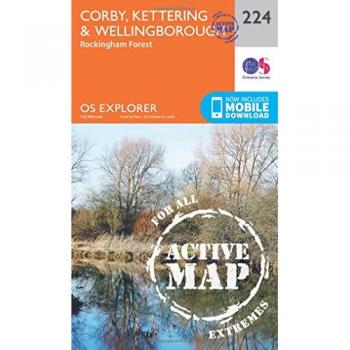 Ordnance Survey Map of Corby, Kettering & Wellingborough