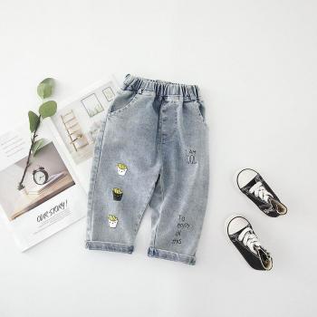 Jeans Niños Estampado de Palomitas