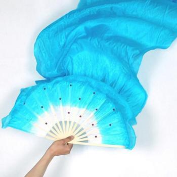 Colorful Silk Bamboo Dance Fans