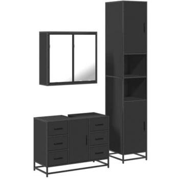 Colección de Muebles de Baño Vidaxl en Madera Negra