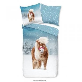 Good morning Kinderbettwäsche Sweet Winter Horse, Biber, Flanell, 2 teilig