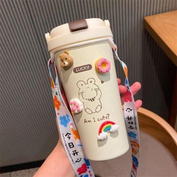 Elite Business Travel Mug 304 Stainless Steel, 500 ml Volume, Impact-resistant, Eco-Conscious, Unisex with Straw Design, Type J318