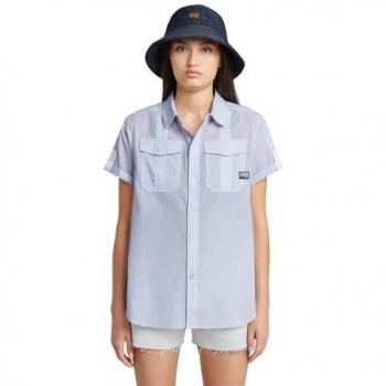 G‑Star Camicia A – Maniche Corte Blu Button Through S