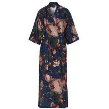 Essenza Jula Bloemenprint Kimono XS Blauw