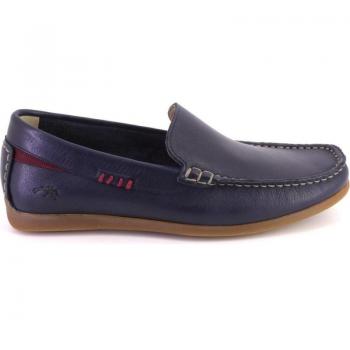 Mocassim de Couro Azul Marinho Fluchos F1729
