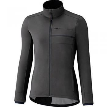 SHIMANO Giacca Moto Donna w S Transit Softshell, Grigio Scuro