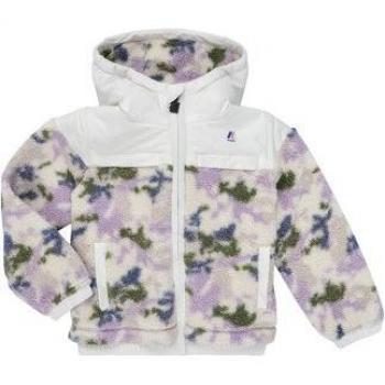 Polarisée K‑Way Veste enfant 12 ans Rose, motif camo blanc, capuche intégrale