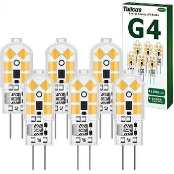 Lampe LED G4 Pack de 6 – 1,2 W, 10‑20 W équivalent halogène, 3000
