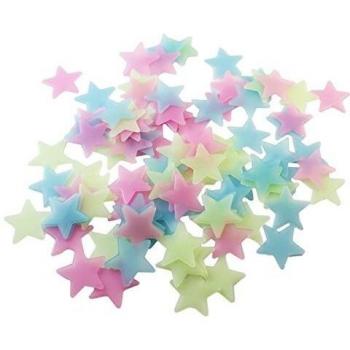 Celestial Sparkle Wall Tape – 100 Star Stickers, Fluorescent Nursery Décor