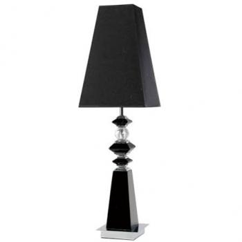 Inspired Clearance Galata Table Lamp E27 Black Shade Black/Crystal