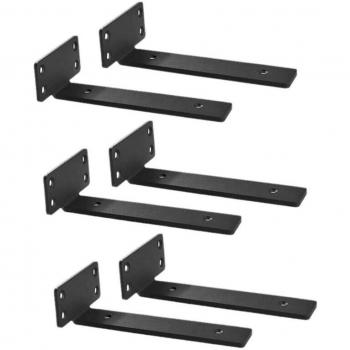 8‑Foot Cyslmuk 0.2″ Thick Black L‑Shaped Shelving