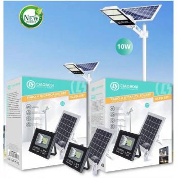 Système d’éclairage LED solaire 10 W, étanche IP67, télécommande GLED‑8117