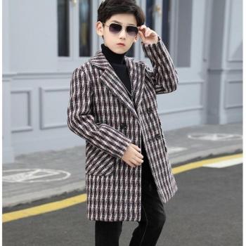 Boys Classic Trench Coat – Soft Wool & Blend