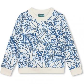 Sweat-shirt garçon 10A Kenzo Kids en coton blanc