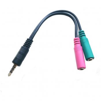 Micro‑Connector 3,5 mm Duo – Mannelijk en Vrouwelijk – Zwart
