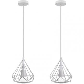 2PCS White Vintage Pendant Lights
