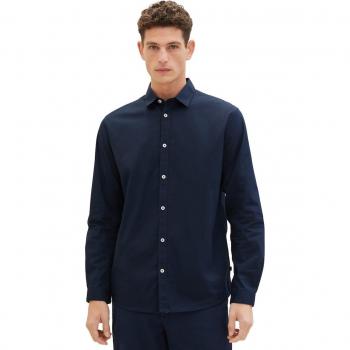 Tom Tailor 1037435 Light Metal Blue Long Sleeve Business Casual Shirt