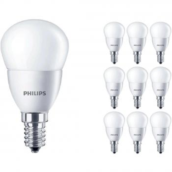 Philips Warm White LED Luster E14 Bulb Multipack, 5W, 470Lm (Pack of 10)