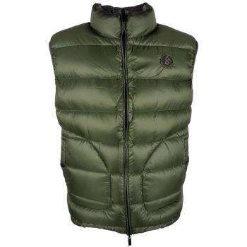 Centogrammi Reversible Duck Down Vest in Green/Grey, Male, Size: L