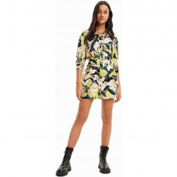 Desigual robe chemise blanche à motifs floraux XS femme