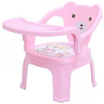 Chaise de salle à manger enfant en plastique avec dossier