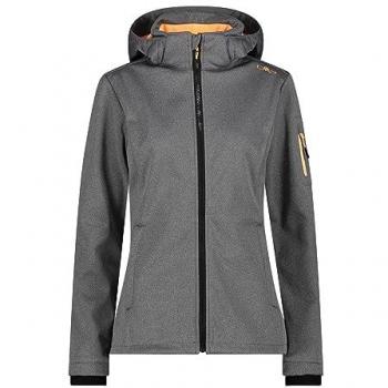 CMP Funktions‑Softshell‑Jacke für Damen – Reißverschluss, Kapuze, Schwarz, 42