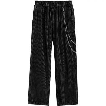 Pantalon hip hop en velours côtelé avec chaîne