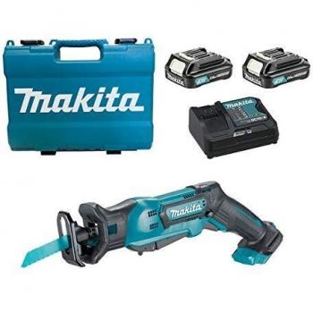 Scie sabre sans fil Makita 10,8 V avec changement rapide de batterie (2 x 2 Ah)