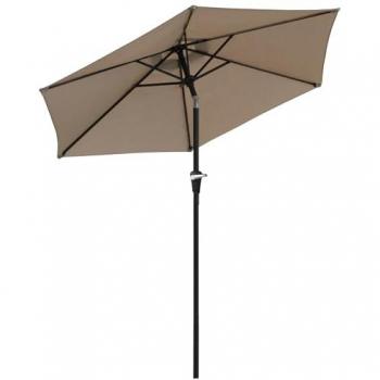 Bodenfeste Hexagon‑Sonnensegel 2,3 m – Neigbar – Metallschicht – Beige – Aosom
