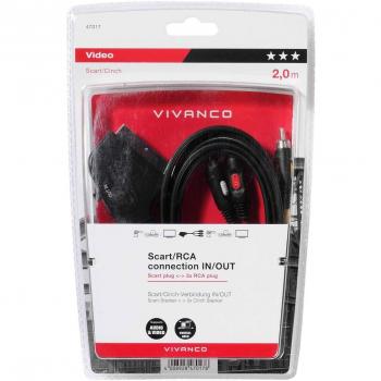 Cable Conversor SCART a RCA Macho 2M