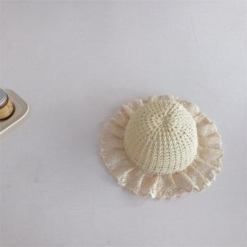 Verspielte Macaron Krempe Sonnenmütze