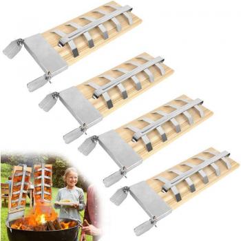 Ahumador Profesional de Salmón Hengmei – 4 Tablas de Acero