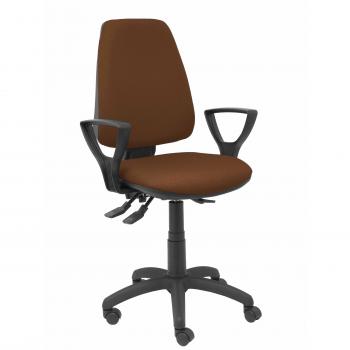 Piqueras Y Crespo Silla Elche S BALI Marrón Oscuro Ergonómica con Brazos Fijos