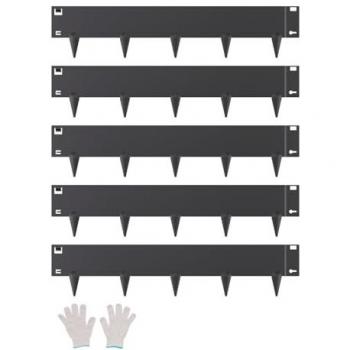 Bordure de jardin VEVOR – Pack 5, métal résistant à la rouille – 990 × 207 mm – Noir