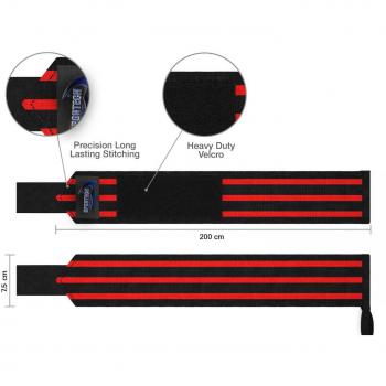 Fascia per ginocchia Sportech per sollevamento pesi, body building e powerlifting in palestra