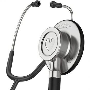 SPENGLER Magister II, Stéthoscope de Diagnostic Médical, Simple Pavillon en Acier Inoxydable, Confortable, Très Haute Qualité Acoustique, Polyvalent (Édition Argent)