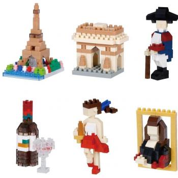 Kawada Nano Block Mini Francia (CAJA) 6 en 1