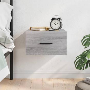 Table de chevet murale style sonoma en gris par vidaxl 35x35x20 cm