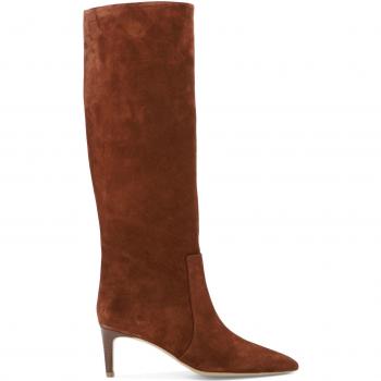 Stivali Alti in Pelle Ruggine 60mm Paris Texas Stile Stiletto 39