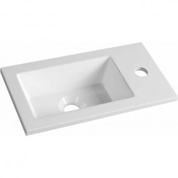 Aqualine céramique lavabo 400x220 mm, blanc sans trop-plein LM420