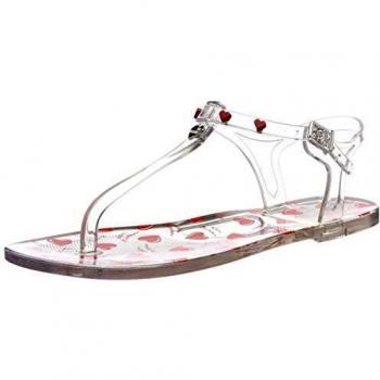 Love Moschino Damen San.lod.gomma10 PVC T-Spangen Pumps, Transparent (Trasparente 998), 39 EU