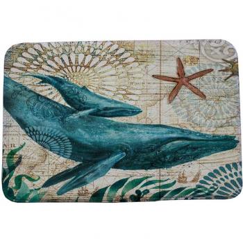 Coral Fleece Sea Turtle Doormat