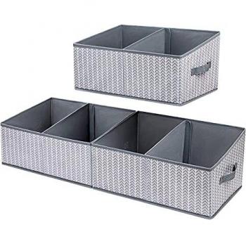 Shelves Storage Boxes with Compartment (Ripple Grey)