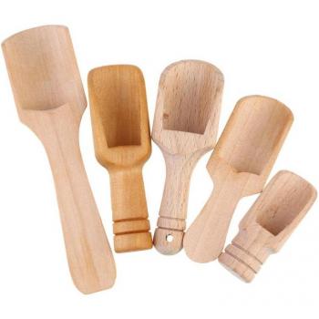 5-Piece Wooden Coffee Scoop Set