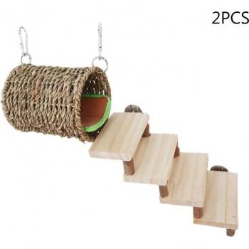 Hámster Cama Túnel con Escalera de Escalada y Juguetes