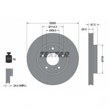 Disco Freno TEXTAR 517122E300