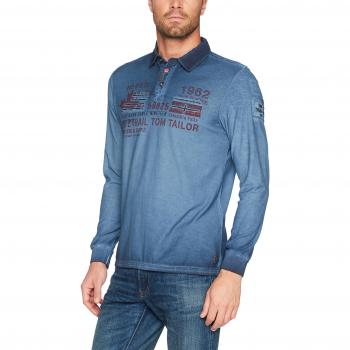 TOM TAILOR Herren Poloshirt Washed, Blau (Knitted Navy 6800), XX-Large