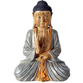 Asiatische Buddha-Skulptur in Harz – Boltze Design Wohnaccessoire